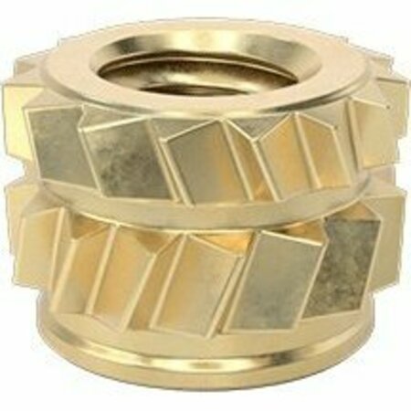 BSC PREFERRED Heat-Set Inserts for Plastic Brass M2 x 0.4 mm 2.5 mm Installed Length, 50PK 94459A110